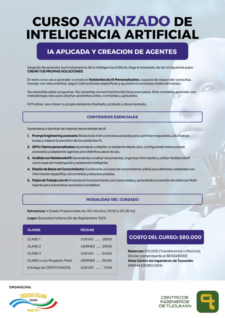 Curso Avanzado de Inteligencia Artificial Tucumán 2026